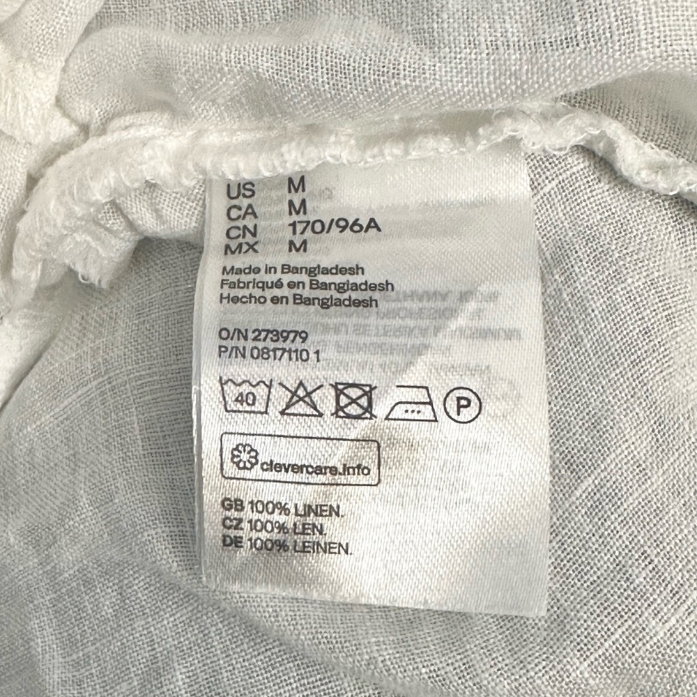 H&M White Short-Sleeve Wrap Blouse with Side Tie - Picture 4 of 6